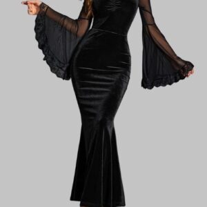 Formal Velvet Gowns - Trumpet Dress for Women