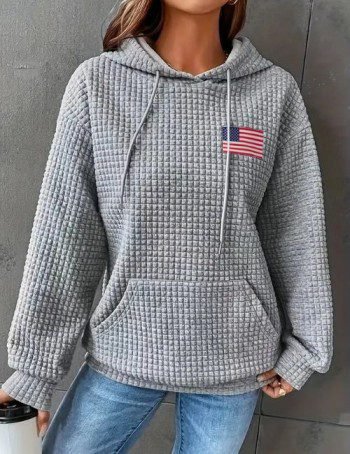 1-100.jpg Comfortable Waffle Grey Designer Hoodie