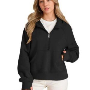 Half Zip Designer Hoodies For Women
