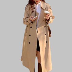 Korean Style Long Trench Coat for Women