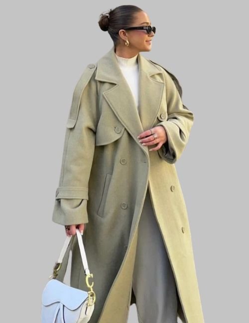 1-19.jpg Wool Belted Trench Coat for Women