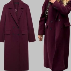 Women's Double Breasted Wool Overcoat