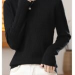 1-31-150x150-1.jpg Half Zip Cashmere Cable Knit Sweater For Women - Image 2