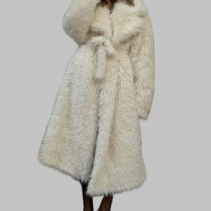 Faux Fur Belted Winter Long Coat for Women
