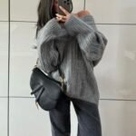 1-43-150x150-1.jpg Bared Off Shoulder Knitted Sweater For Women - Image 2
