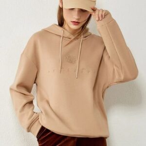 Drop Sleeve Fleece Pullover Hoodie For Women