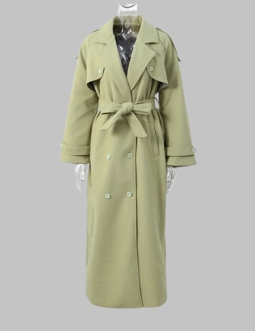 2-22.jpg Wool Belted Trench Coat for Women - 图片 2