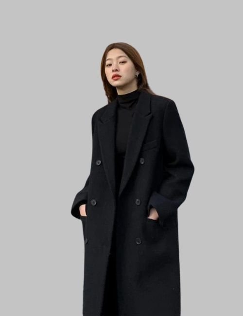 2-38.jpg Korean Style Long Wool Coat for Women - 图片 3