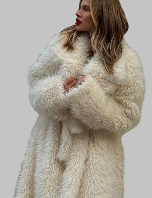 2-41.jpg Faux Fur Belted Winter Long Coat for Women - Image 2