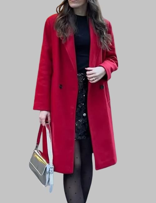 2-42.jpg Red Woolen Long Coat for Women