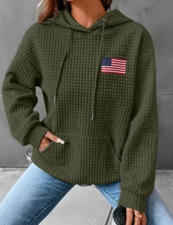 3-101.jpg Comfortable Waffle Grey Designer Hoodie - 图片 3