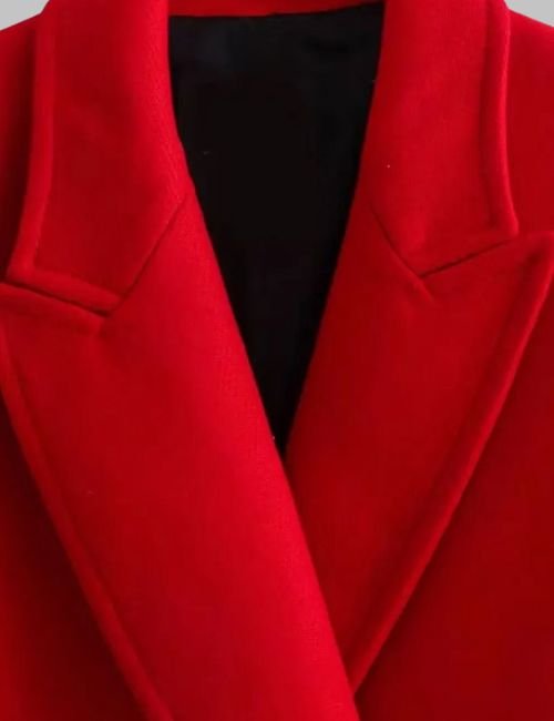3-40.jpg Red Woolen Long Coat for Women - Image 3