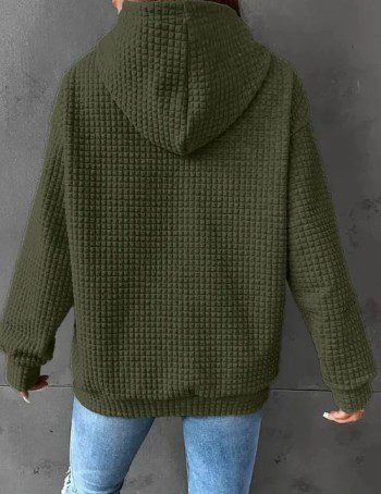4-101.jpg Comfortable Waffle Grey Designer Hoodie - 图片 4