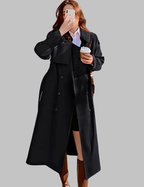 4-16-1.jpg Korean Style Long Trench Coat for Women - Image 4