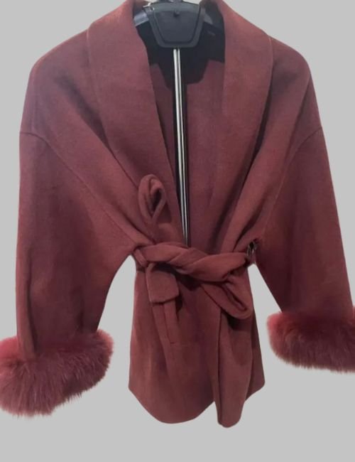 7-3.jpg Fox Fur Double Sided Short Overcoat for Women - 图片 7